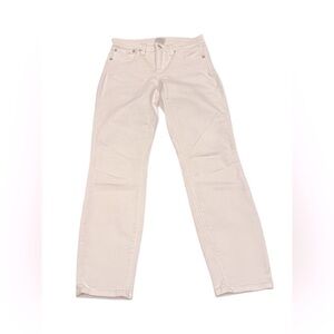 J. Crew Denim 9” High Rise Toothpick White Jeans Size 24P